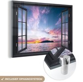 Peinture sur Verre - Voir à Travers - Mer - Coucher de Soleil - 150x100 cm - Peintures sur Verre Peintures - Photo sur Glas