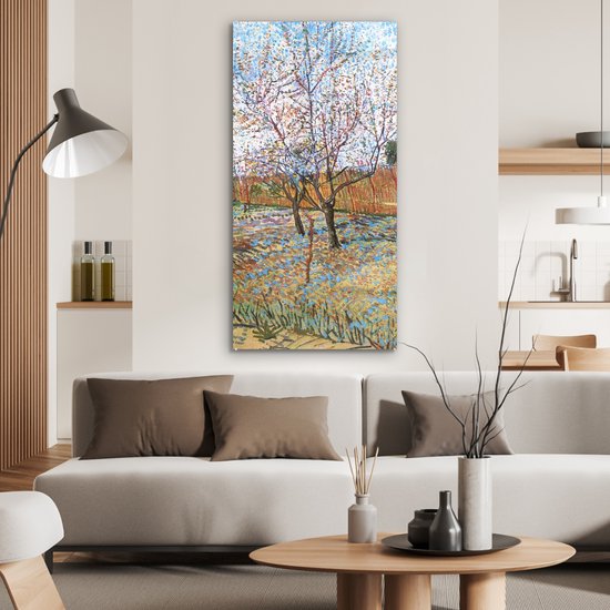 Peinture sur Verre - Pêcher en Fleurs - Vincent van Gogh - 60x120 cm - Peintures sur Verre Peintures - Photo sur Glas