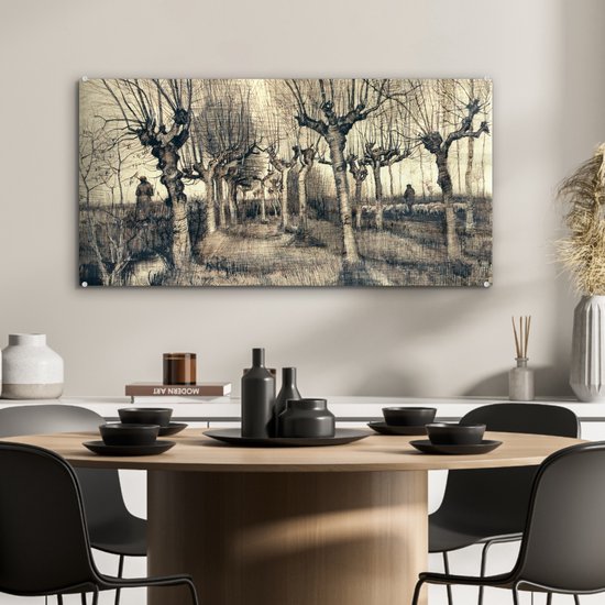 MuchoWow® Peinture sur Verre - Bouleaux Têtards - Vincent van Gogh - 80x40 cm - Peintures sur Verre Acrylique - Photo sur Glas