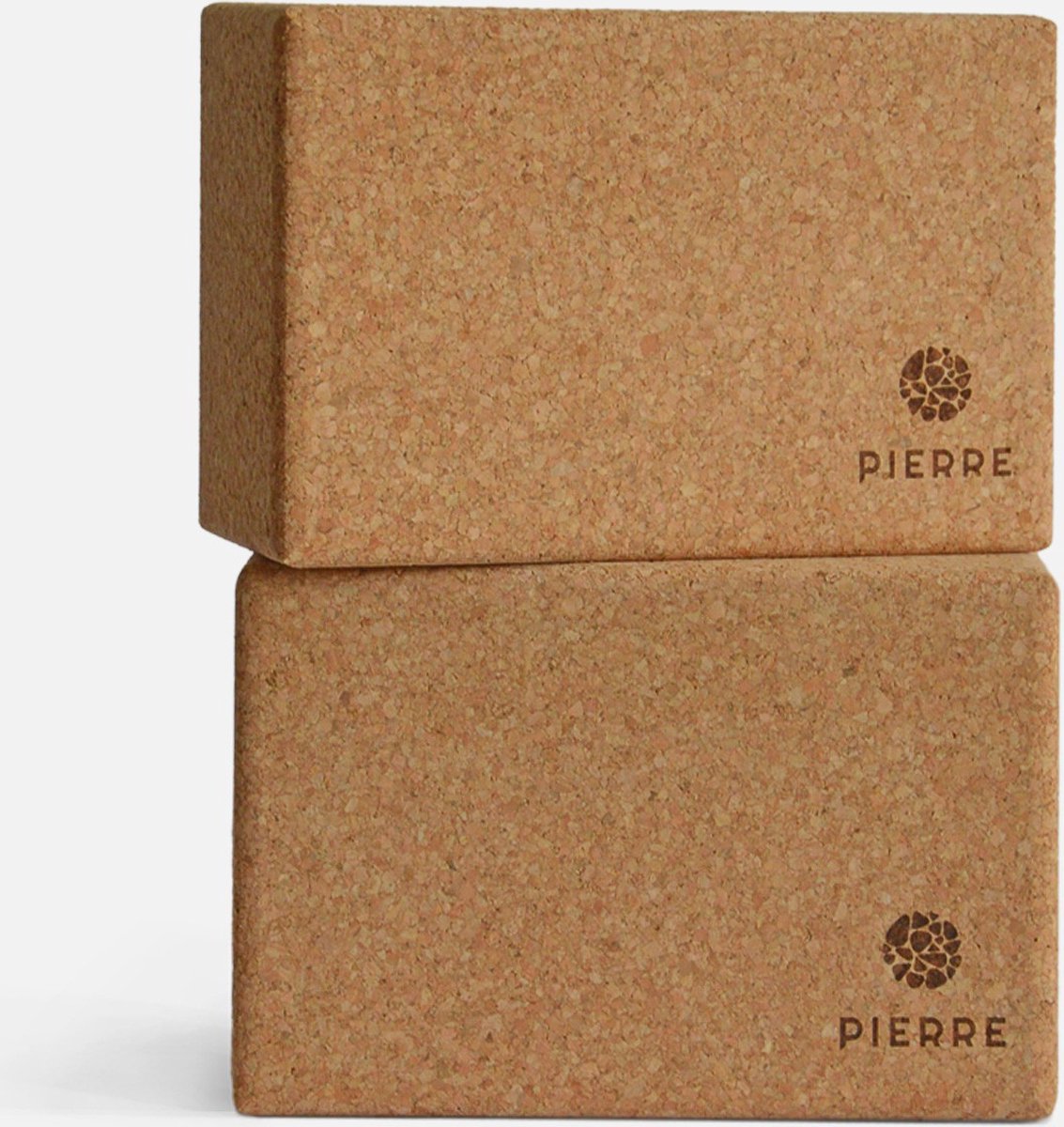 Pierre Sports - Yogablokken set van 2 - Kurk - Yoga en Pilates - Duurzaam Materiaal - Recycled