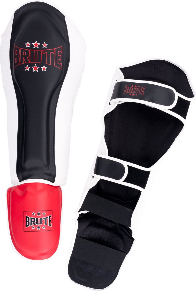 Protège-Tibias Avec Pieds METAL BOXE - Taille L - Noir - Pour Sport De Combat, Entraînement - Mousse EVA, Velcro