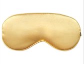 Premium Satijn Zijden Slaapmasker - 100% Verduisterend Oogmasker - Verstelbaar - Blinddoek - Zijdezacht - Anti-Rimpel - Cadeau Tip - Met Elastische Band - Champagne kleur