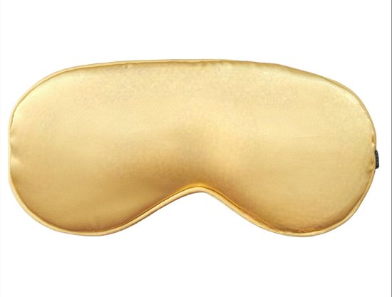 Premium Satijn Zijden Slaapmasker - 100% Verduisterend Oogmasker - Verstelbaar - Blinddoek - Zijdezacht - Anti-Rimpel - Cadeau Tip - Met Elastische Band - Champagne kleur