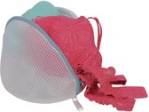 MSV Sac à linge pour linge délicat - sac de lavage lingerie/soutien-gorge - blanc - 11 x 18 x 13 cm