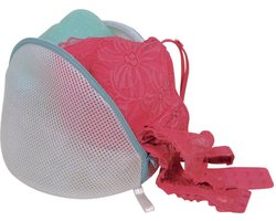 MSV Waszak voor delicaat wasgoed - lingerie/bh waszak - wit - 11 x 18 x 13 cm