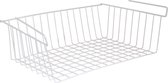 MSV Cupboard basket - paniers de rangement/suspendus - acier inoxydable - blanc - 38 x 26 x 14 cm - panier fil