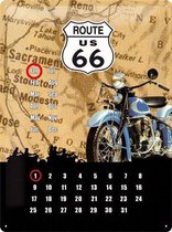 Kalender metaal route 66 | Nostalgic Art