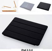 Apple iPad 2-3-4 Zwart Smart Case - Book Case Tablethoes- 8719273232606