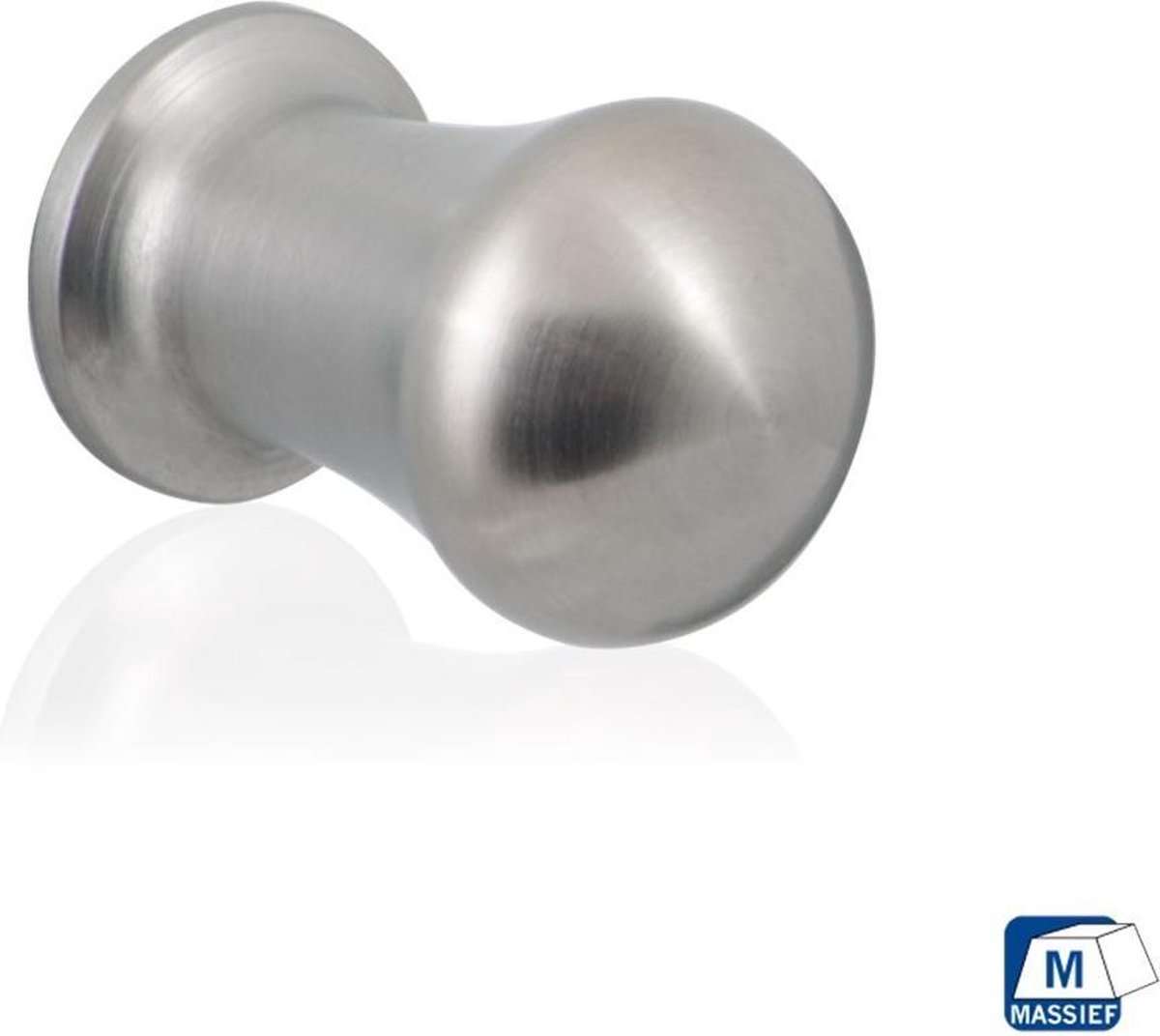 Meubelknop rond 25x38mm RVS