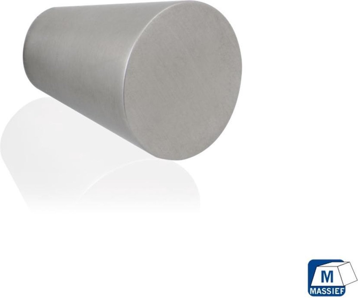 Meubelknop rond 20x25mm RVS
