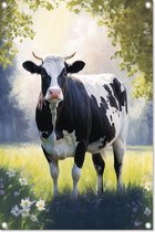 Graphic Message - Affiche de jardin - Vache dans le pré - Toile de jardin Poster