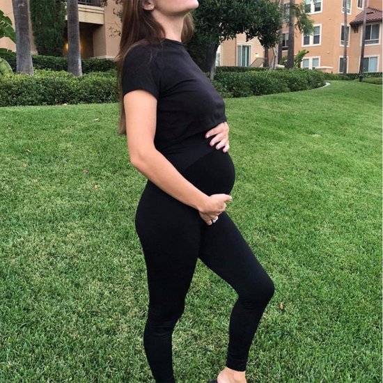 Wow Peach - Zwangerschaps Legging - Maternity Support Legging - Yoga - Stretch - Soepel - Zwart - X-Large van Merkloos — afbeelding 4