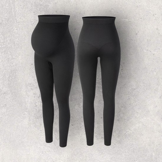 Wow Peach - Zwangerschaps Legging - Maternity Support Legging - Yoga - Stretch - Soepel - Zwart - X-Large van Merkloos — afbeelding 2
