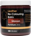 Pot met lederen herkleuringsbalsem in de kleur Maroon van Furniture Clinic. 250ml.