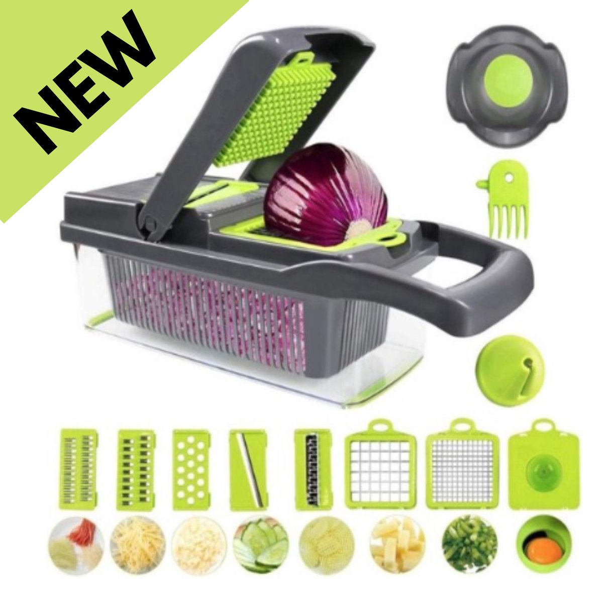 Nicer Dicer - Découpe-légumes «Nicer Dicer Chef Professional», 23 pièces