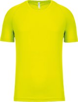 Herensportshirt 'Proact' met ronde hals Fluorescent Yellow - L