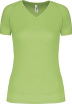 Damesportshirt 'Proact' met V-hals Lime Green - S