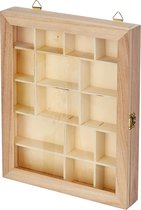 Artemio Vitrinekast - Hout - Beige - 23x28x4cm