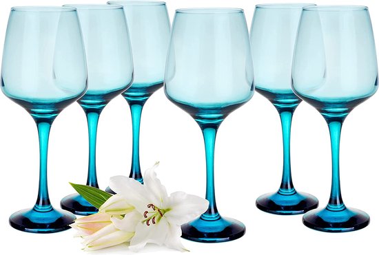 300 ml, set van 6, wijnglas, witte wijnglazen, rode wijnglazen, origineel  design,... | bol.com
