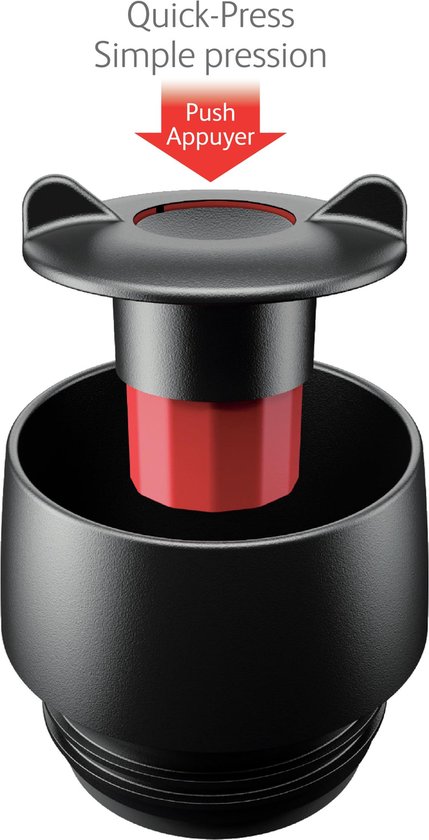 Tefal Reismok Klassiek rood 0,36 l, Comfort Schroefdeksel, Quick Press, Soft-Touch Sleeve, Travel-Ready, Herbruikbaar, 100% lekvrij, houdt dranken koud (8 uur) en warm (4 uur), 360° drinken, N2020410