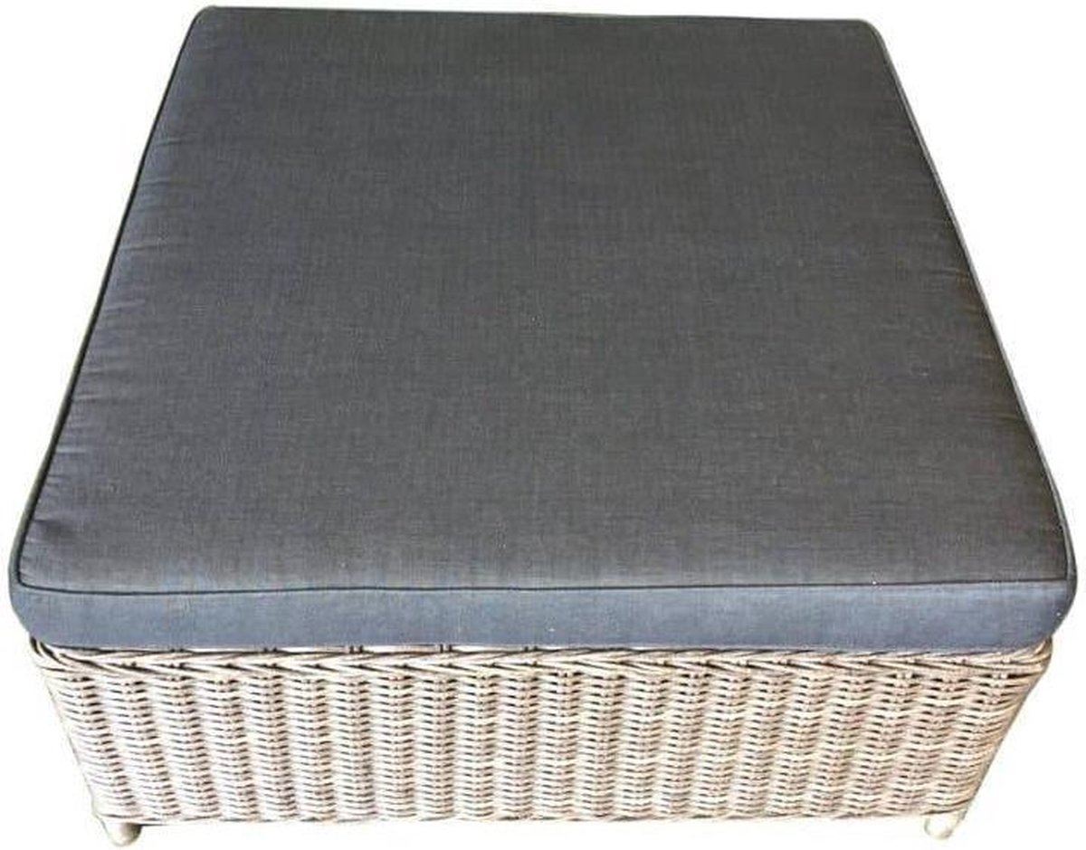 Ibiza voetenbank 92x92xH37 cm grijs