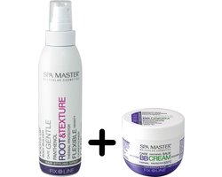 Spa Master Heat Protection Spray & Cream – Hittebeschermende Föhnspray met Pro-Vitamine B5 & Haarpunten Crème – Voordeelset 200ml + 100ml