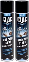 2 x Clac Muscado contre les insectes volants Spray 2 x 600 ml