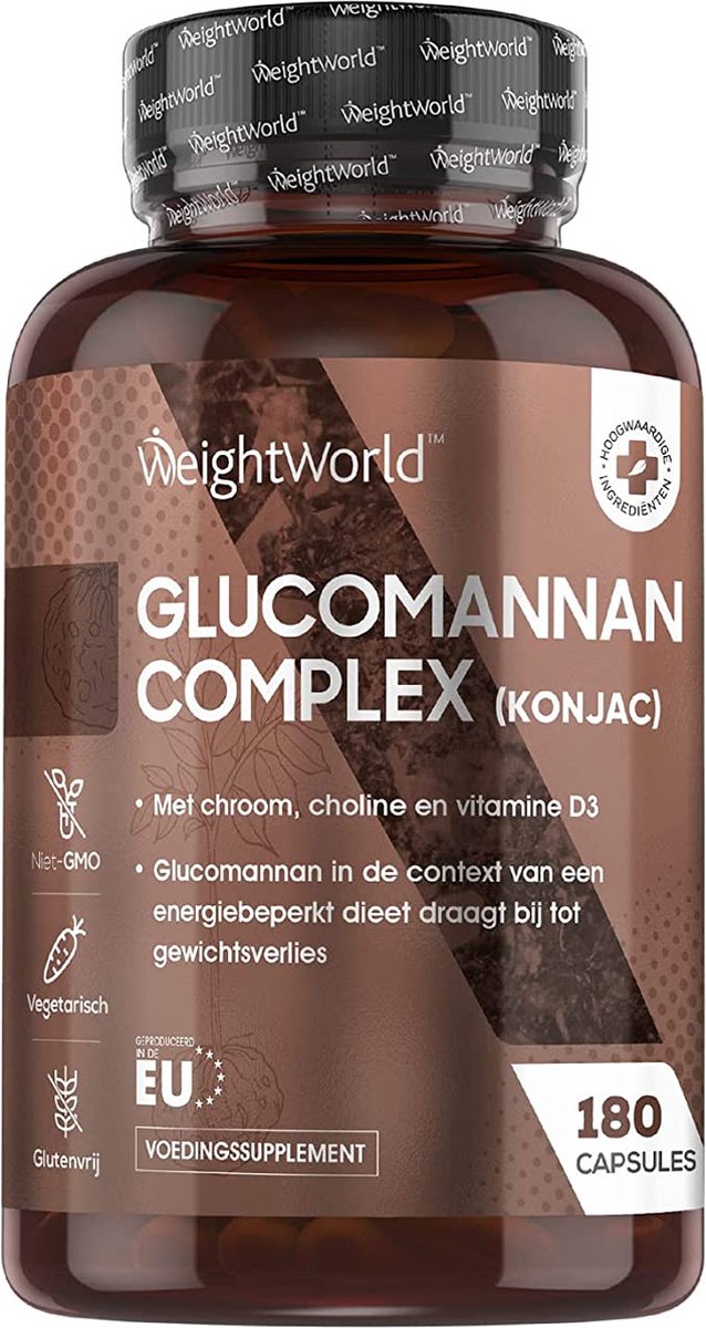 WeightWorld Glucomannan Complex - 3000 mg 180 capsules - Weight World