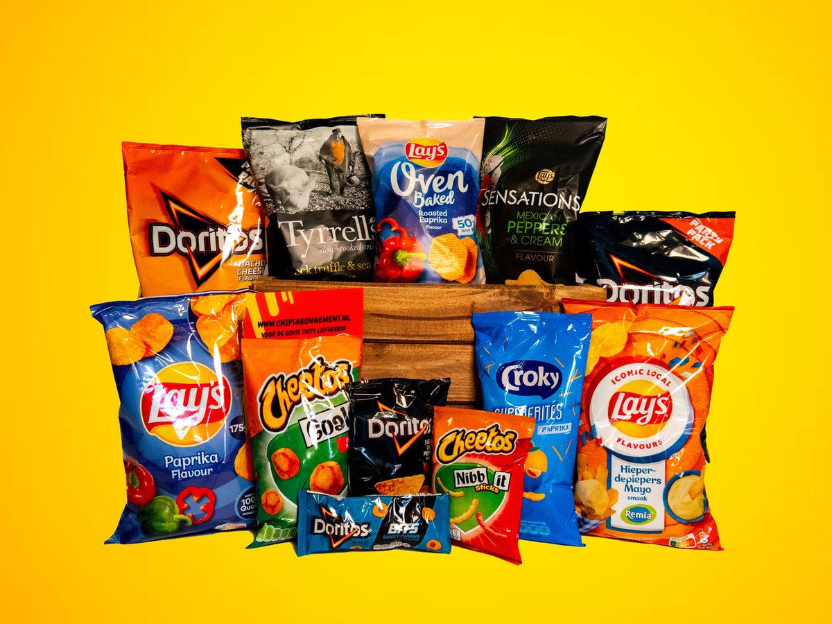 Chipsbox Cadeau A merken Chips Lays Doritos Tyrell