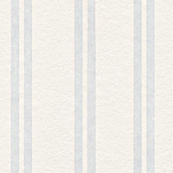 Papier Peint AS Creation Meistervlies Rayures - 10,05m X 0,53m, Blanc, Non-tissé