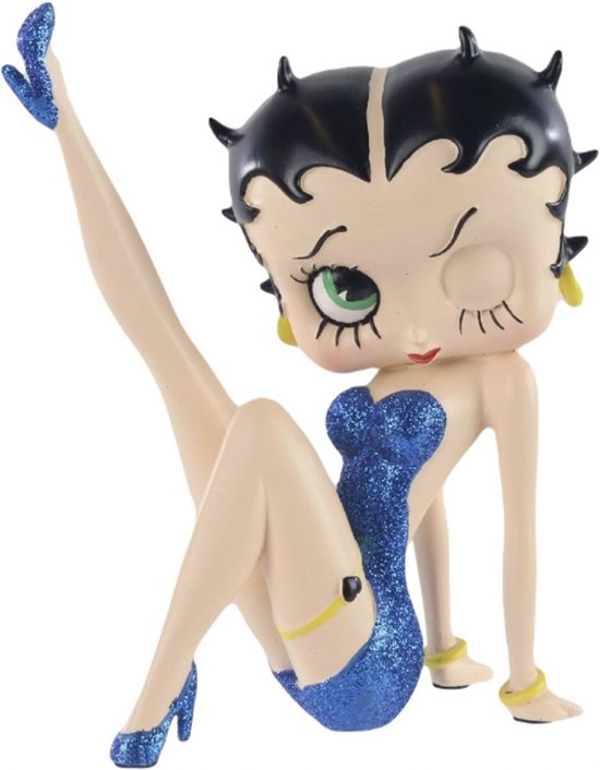 Betty Boop Leg Up ( Glitter Blauw ) Figurine | bol