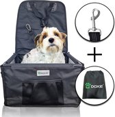 Doxie® Autostoel Hond – Extra Stevig – 40 x 40 cm –  Inclusief Autogordel en Opbergtas – Zwart