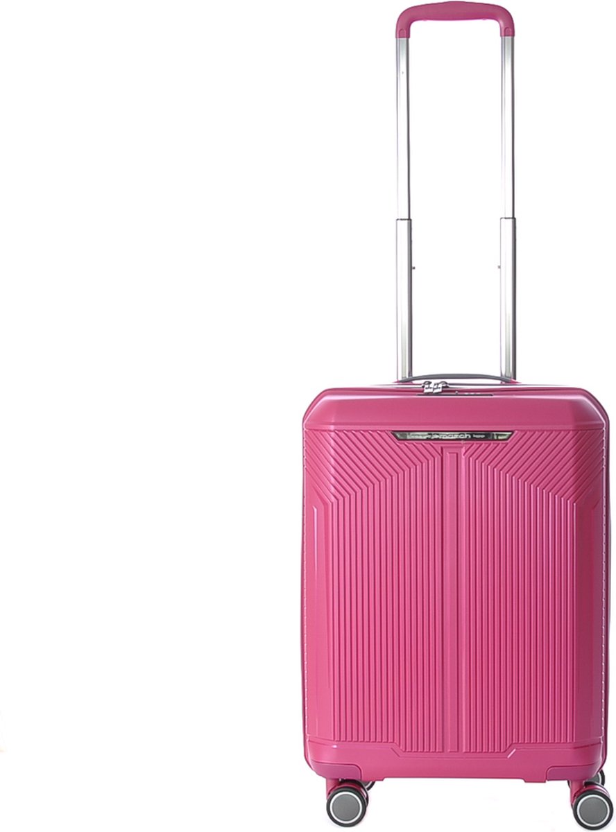 March Fjord Handbagage Cabin Spinner 55 cm Magenta Pink Metal