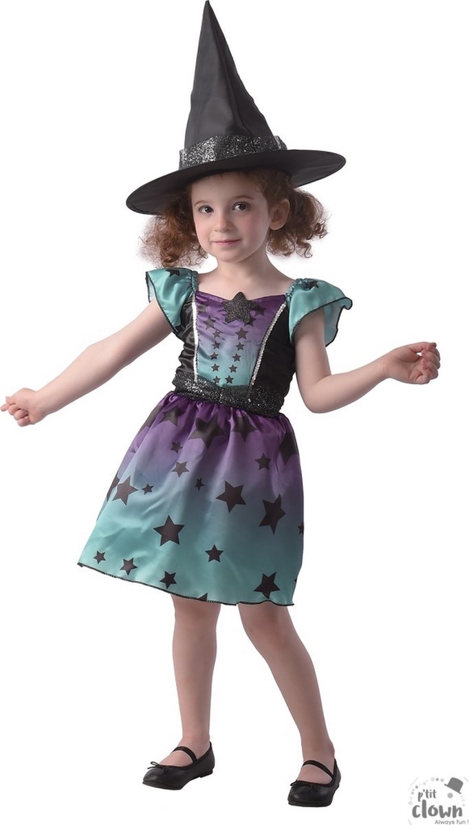 Partymall Costume de sorcière pour fille - Vêtements avec étoiles 