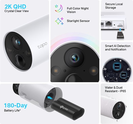 Tapo C420 Beveiligingscamera/IP- camera voor binnen & buiten - 2.5K Ultra HD - Uitbreiding — afbeelding 2