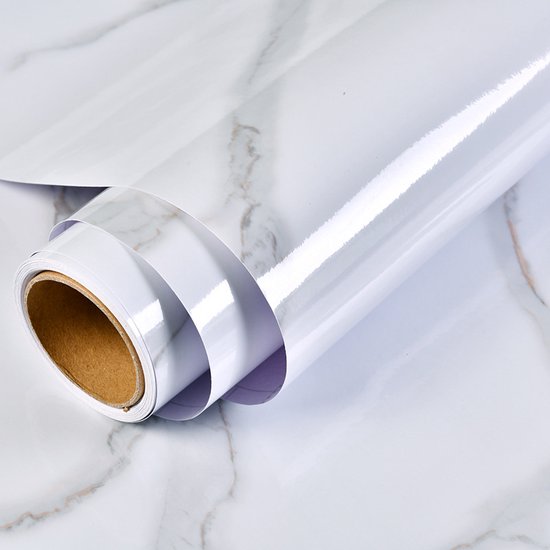 LaCheery Meubelfolie wit hoogglans keuken plakfolie meubels marmer