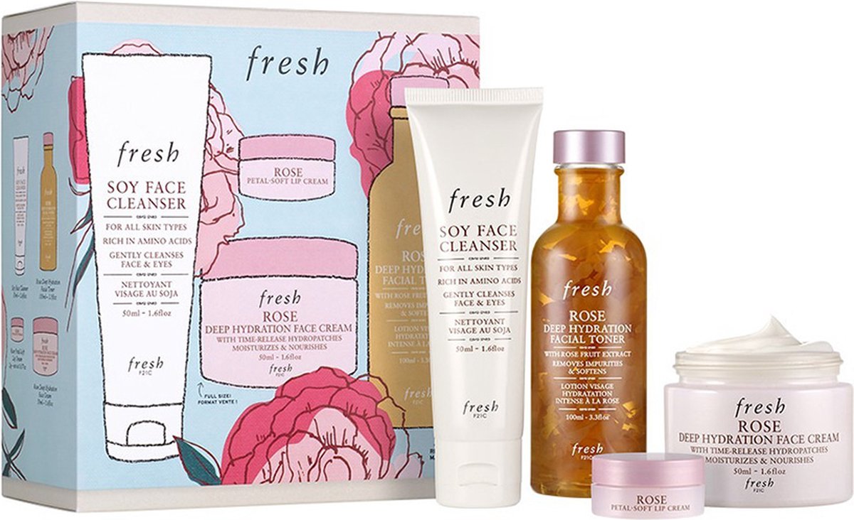Fresh Rose Deep Hydration Skincare Set