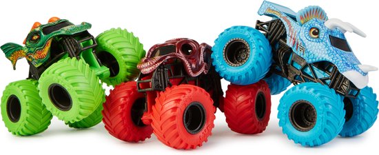 Monster Jam - Charged Beasts - 3 Trucks - Speelgoedvoertuig - Schaal 1:64