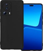 Hoes Geschikt voor Xiaomi 13 Lite Hoesje Siliconen Back Cover Case - Hoesje Geschikt voor Xiaomi 13 Lite Hoes Cover Hoesje - Zwart