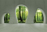 Fotobehang Forest Woodland View Modern | XL - 208cm x 146cm | 130g/m2 Vlies
