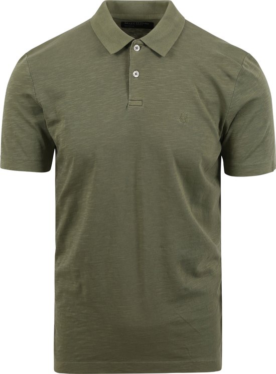 Marc O'Polo - Poloshirt Groen - Modern-fit - Heren Poloshirt Maat L