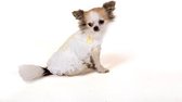 I Love my Dog Hondenjurkje Crystal, Wit met Geel Maat S/M