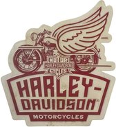 Harley-Davidson Winged Motorcycle Metalen Bord