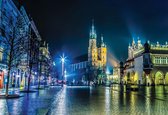 Fotobehang City Skyline Krakow | XXXL - 416cm x 254cm | 130g/m2 Vlies