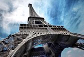 Fotobehang Eiffel Tower Paris  | DEUR - 211cm x 90cm | 130g/m2 Vlies