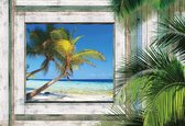 Papier peint Plage Tropical View | XL - 208 cm x 146 cm | Polaire 130g / m2