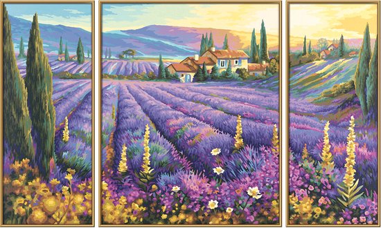 Schipper Malen nach Zahlen - Lavendelfelder (Triptychon)