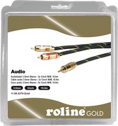 Câble de connexion audio ROLINE GOLD 10 m [Fiche stéréo 3,5 mm -> 2x Fiche Cinch]