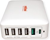 Chargeur USB ROLINE, 6 ports (4x USB-A, 1x USB-C, 1x USB-A QC3. 0), max 60W