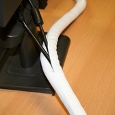 VALUE stoffen slang SNAP voor kabelbundeling, wit, 2,5 m